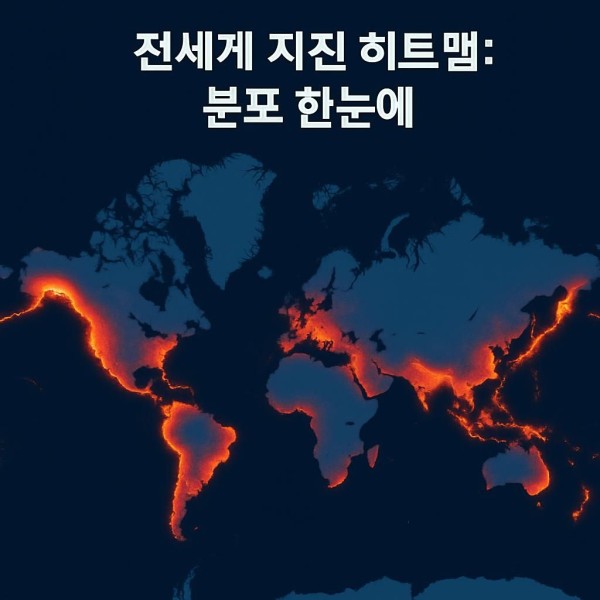 전세계 지진 히트맵 이미지